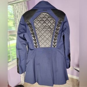 Blanc Noir Navy Quilted Traveler Zip Up Jacket